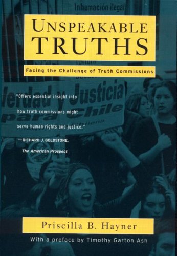 Unspeakable Truths Facing the Challenges of Truth Commissions  2001 9780415924788 Front Cover
