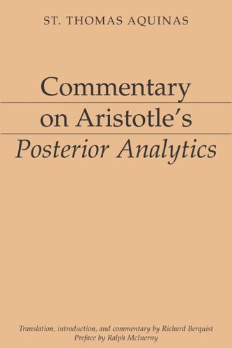 Commentary on Aristotle's Posterior Analytics   2007 9781883357788 Front Cover