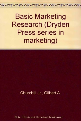 Basic Marketing Research  1988 9780030072789 Front Cover
