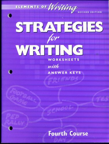 Elements of Writing : Strategies for Writing N/A 9780030511790 Front Cover