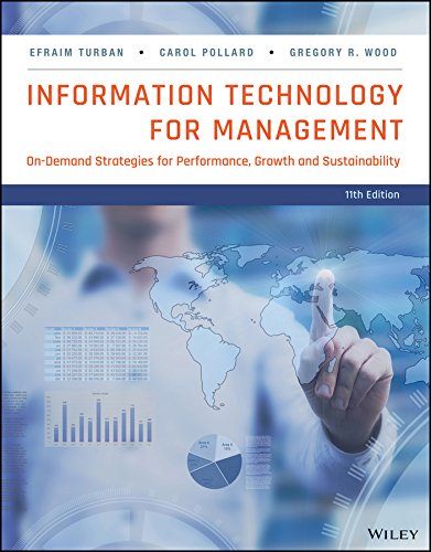 Information Technology for Management: Advancing Sustainable, Profitable Business Growth  2017 9781118890790 Front Cover