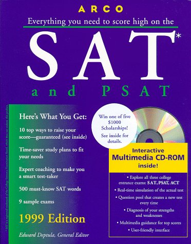 Sat and PSAT with Tests on Disk 1999 Edition N/A 9780028624792 Front Cover