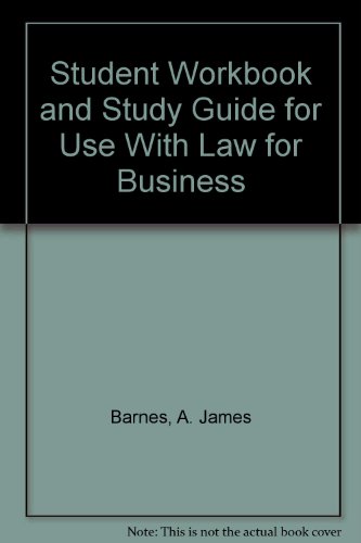 Law for Business 6th 1997 (Student Manual, Study Guide, etc.) 9780256254792 Front Cover