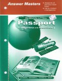 Passport to Algebra and Geometry Answer Masters N/A 9780395896792 Front Cover