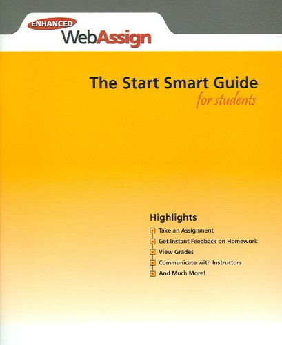 WebAssign - Start Smart Guide for Students   2007 9780495384793 Front Cover