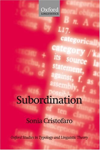 Subordination   2002 9780199252794 Front Cover
