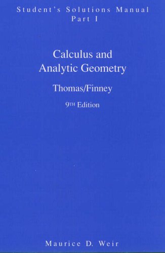 Calculus and Analytical Geometry  9th 1996 (Student Manual, Study Guide, etc.) 9780201531794 Front Cover