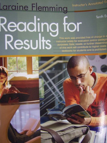 Reading for Results 10th 2008 9780618830794 Front Cover
