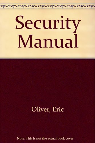 Security Manual  5th 1988 (Revised) 9780566027796 Front Cover