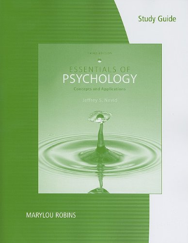 Essentials of Psychology Concepts and Applications 3rd 2012 9781111304799 Front Cover
