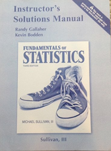 Fundamentals of Statistics  3rd 2011 (Student Manual, Study Guide, etc.) 9780321644800 Front Cover