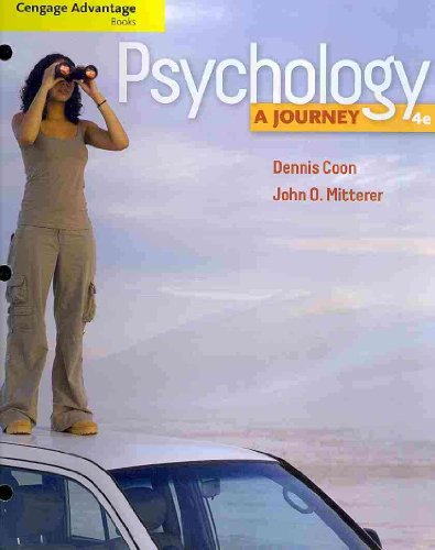 Psychology A Journey 4th 2011 9780495811800 Front Cover