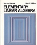 Elementary Linear Algebra with Applications  4th 1986 9780023660801 Front Cover