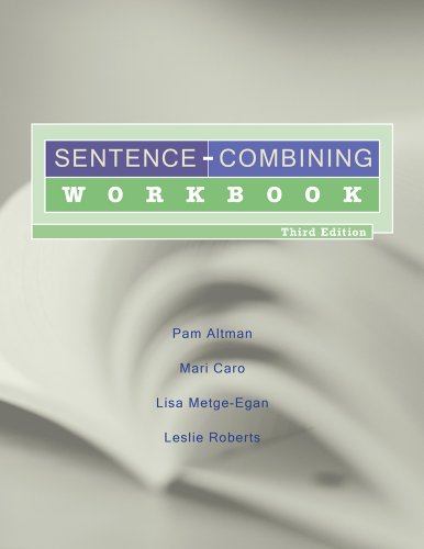 Sentence-Combining Workbook  3rd 2011 9781428263802 Front Cover