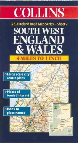 Road Map Great Britain and Ireland Sheet 2 - South West England and Wales Revised  9780004489803 Front Cover
