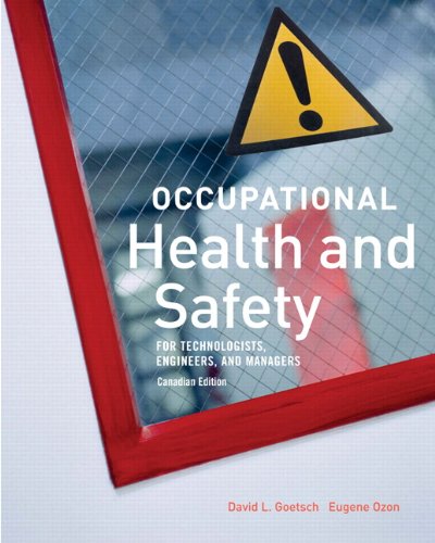 OCCUPATIONAL SAFTEY+HEALTH >CA 1st 9780131275805 Front Cover