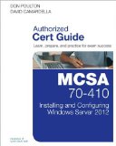 MCSA 70-410 Cert Guide R2 Installing and Configuring Windows Server 2012  2015 9780789748805 Front Cover