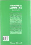 Fundamentos de Estadistica/ Fundamentals of Statistics:  2008 9788420683805 Front Cover