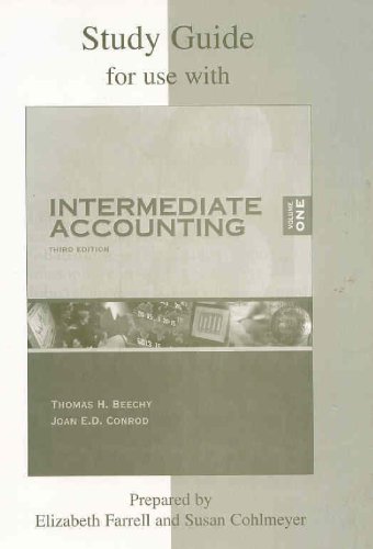 INTERMEDIATE ACCT.,V.1-S.G.>CA 3rd 2005 9780070942806 Front Cover