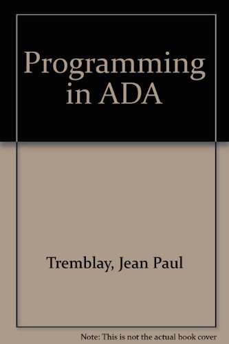 Programming in ADA  1990 9780070651807 Front Cover