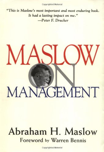 Maslow on Management  1st 1998 (Revised) 9780471247807 Front Cover