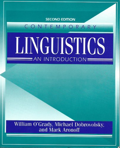 Contemporary Linguistics : An Introduction 2nd 9780312067809 Front Cover