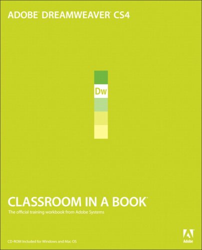 Adobe Dreamweaver CS4 Classroom in a Book   2009 (Workbook) 9780321573810 Front Cover