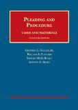 Pleading and Procedure: Cases and Materials  2015 9781609301811 Front Cover