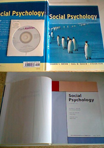 Social Psychology : Used with ... Brehm-Social Psychology 5th 2002 (Student Manual, Study Guide, etc.) 9780618129812 Front Cover