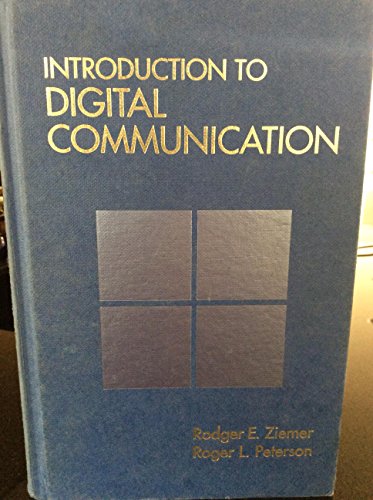 Introduction to Digital Communication   1992 9780024316813 Front Cover