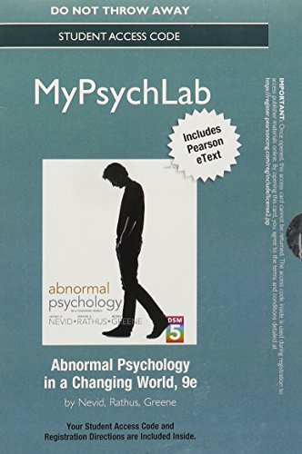 Abnormal Psychology in a Changing World  9th 2014 9780205962815 Front Cover