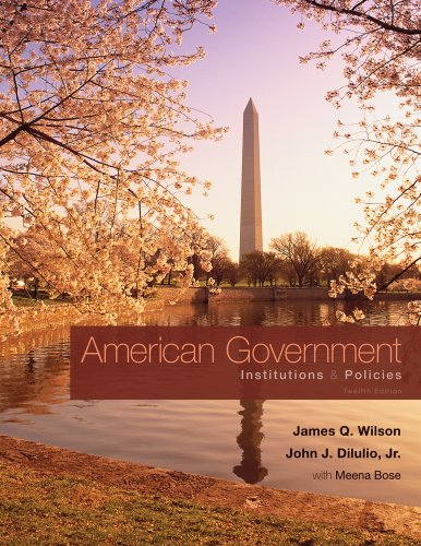 American Government Institutions and Policies 12th 2011 9780495802815 Front Cover