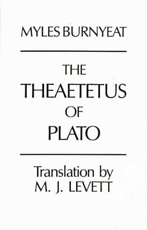 Theaetetus of Plato   1990 (Reprint) 9780915144815 Front Cover