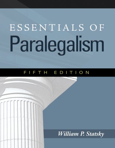 Essentials of Paralegalism  5th 2010 (Revised) 9781435427815 Front Cover