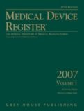 Medical Device Register : 2007 27th 2007 (Revised) 9781592371815 Front Cover