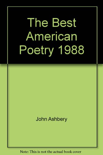 Best American Poetry, 1988  N/A 9780020441816 Front Cover