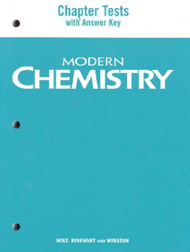 Modern Chemistry : Chapter Tests with Answer Key 6th 9780030367816 Front Cover
