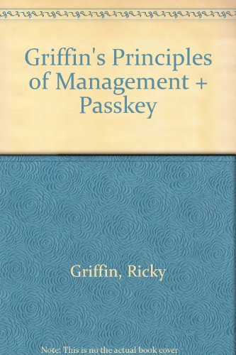 Griffin Principles of Management Sas with Yga Passkey  2007 9780618882816 Front Cover