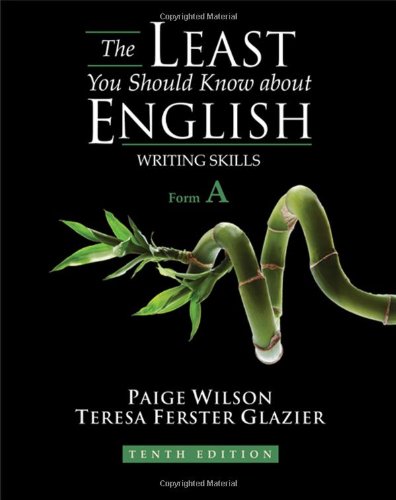 Least You Should Know about English Writing Skills, Form A 10th 2009 (Revised) 9781413033816 Front Cover