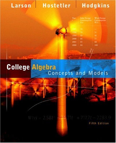 College Algebra Concepts and Models 5th 2006 (Revised) 9780618492817 Front Cover