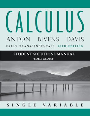 Calculus Early Transcendentals Single Variable 10th 9781118173817 Front Cover