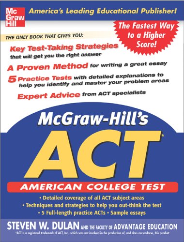 McGraw-Hill's ACT 2010   2006 9780071456821 Front Cover