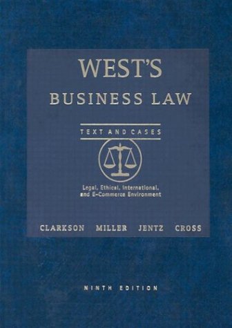 West's Business Law with Online Research Guide  9th 2004 9780324152821 Front Cover