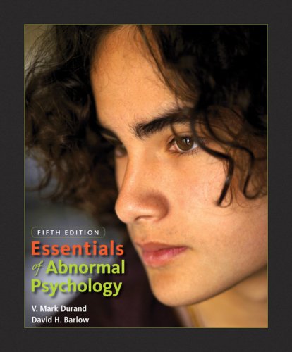 Essentials of Abnormal Psychology  5th 2010 9780495599821 Front Cover