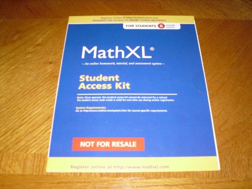MATHXL (6 MONTHS)-ACCESS CARD  N/A 9780321878823 Front Cover