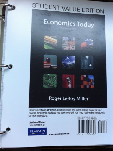 Economics, Student Value Edition  16th 2012 9780132554824 Front Cover