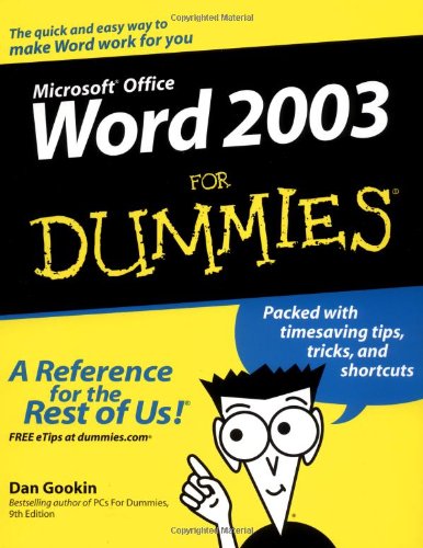 Word 2003 for Dummies   2003 9780764539824 Front Cover