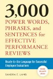 3000 Power Words and Phrases for Effective Performance Reviews Ready-To-Use Language for Successful Employee Evaluations  2013 9781607744825 Front Cover