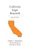 California Legal Research  2nd 2013 9781611633825 Front Cover