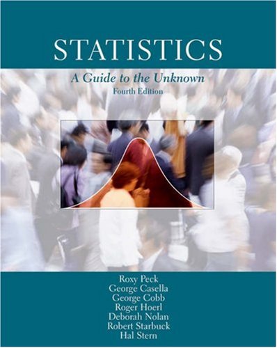 Statistics A Guide to the Unknown 4th 2006 (Revised) 9780534372828 Front Cover